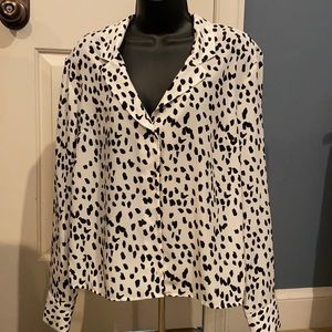 Topshop Animal Print Blouse